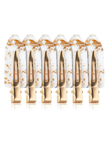 Brushworks Gold Flake No Crease Clips фиби за коса 6 бр.