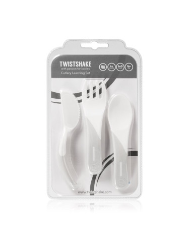 Twistshake Learn Cutlery прибор White 6 m+ 3 бр.
