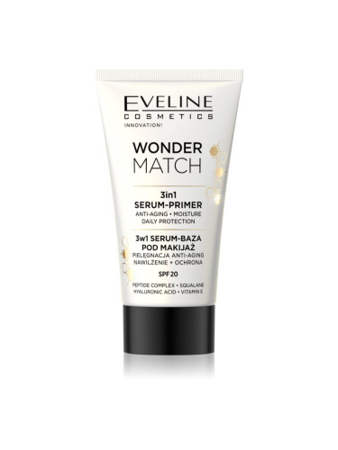 Eveline Cosmetics Wonder Match основа под фон дьо тен 3 в 1 SPF 20 30 мл.