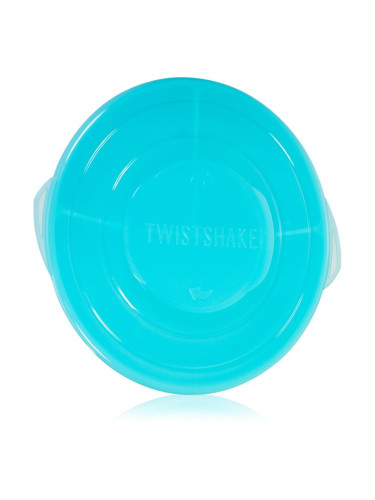 Twistshake Divided Plate разделена чиния с капачка Blue 6 m+ 1 бр.