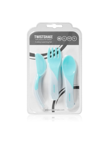 Twistshake Learn Cutlery прибор Blue 6 m+ 3 бр.