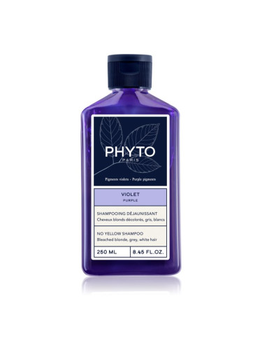 Phyto Purple No Yellow Shampoo тониращ шампоан за блонд коса и коса с кичури 250 мл.