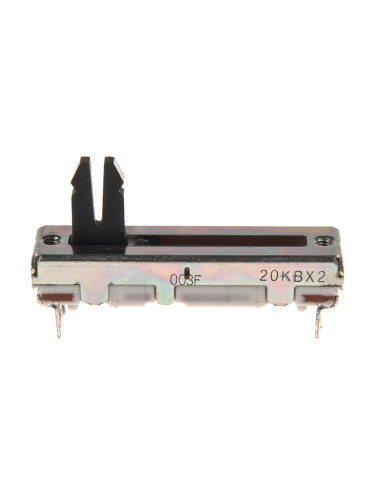 Потенциометър плъзгащ, 20kOhm, 0.25W, линеен, стерео 2802