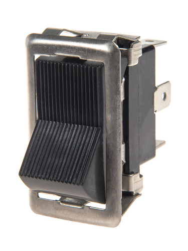 Rocker превключвател, 2 позиции, ON-ON, 35A/12VDC, отвор 37x18mm, 3 извода, черен