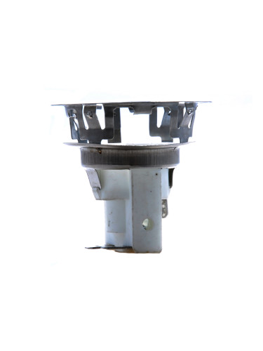 Фасунга E14, порцеланова с метална арматура, бяла, за вграждане