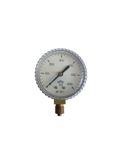 Манометър, индикаторен, аналогов, Ф63 x 28mm, 0 - 600 kPa 11510