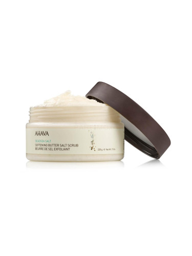 AHAVA Deadsea Salt Softening Butter Salt Scrub Ексфолиант за тяло за жени 220 g