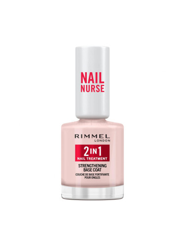 Rimmel London Nail Nurse 2in1 Strenghtening Base Coat Лак за нокти за жени 12 ml