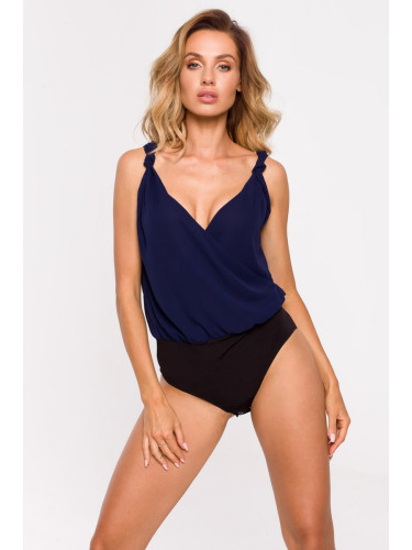 Made Of Emotion Woman's Bodysuit M649 Navy Blue