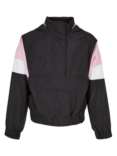 Girls' Light 3-Tone Tug of Choice Jacket Black/Girls Pink/White