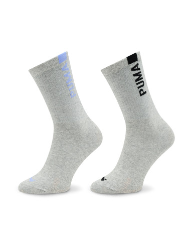 Комплект 2 чифта дълги чорапи дамски Puma Women Slouch Sock 2P 938005 Сив