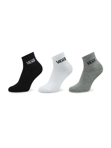 Комплект 3 чифта дълги чорапи дамски Vans Half Crew Sock VN00073EIZH1 Черен