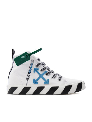 Off-White Сникърси Mid Top Vulcanized Canvas OMIA119S22FAB0010145 Бял