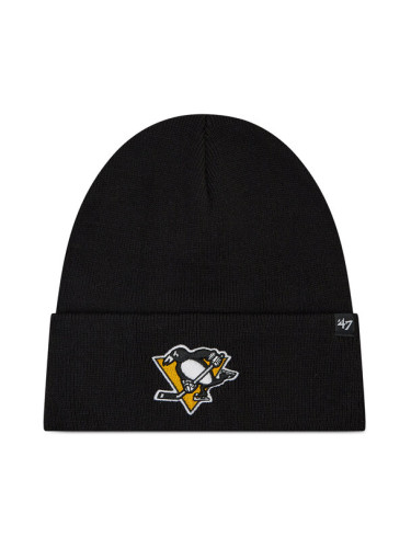 47 Brand Шапка Nhl Pittsburgh Penguins Haymaker '47 Cuff Knit H-HYMKR15ACE-BK Черен