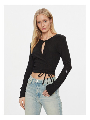 Calvin Klein Jeans Блуза J20J222559 Черен Slim Fit