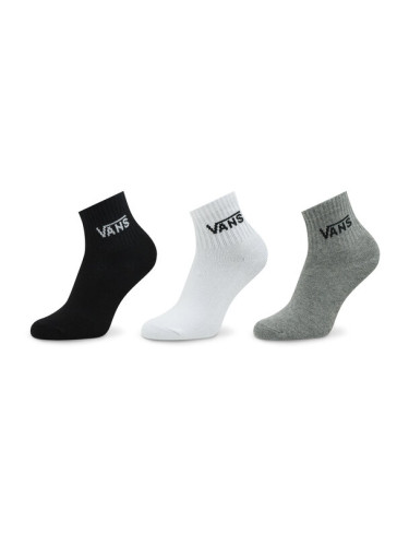 Vans Комплект 3 чифта дълги чорапи дамски Half Crew Sock VN00073EIZH1 Черен