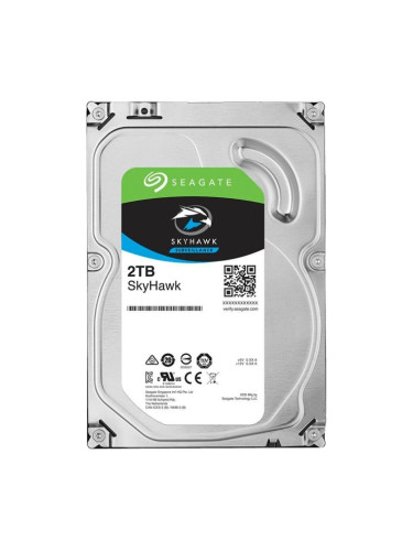 Твърд диск 2TB, Seagate Skyhawk, SATA 6Gb/s, 256MB, 3.5"(8.89 cm)