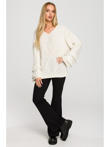 Made Of Emotion Woman's Pullover M710 Ivory