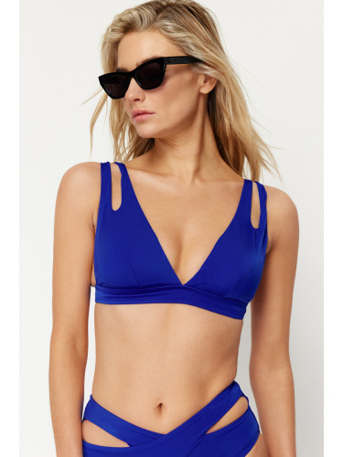 Trendyol Saks Triangle Cut Out/Windowed Bikini Top