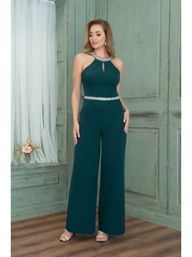 Carmen Emerald Collar with Stones at the Waist Overalls