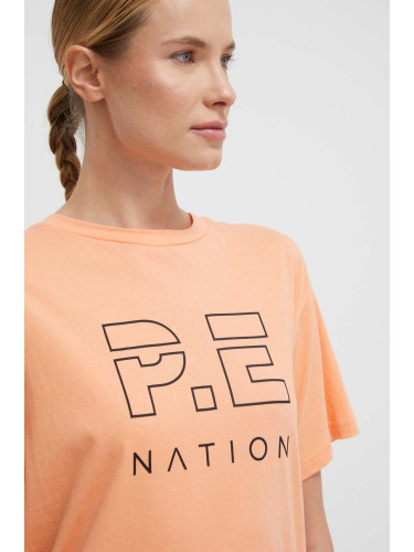 Памучна тениска P.E Nation в оранжево