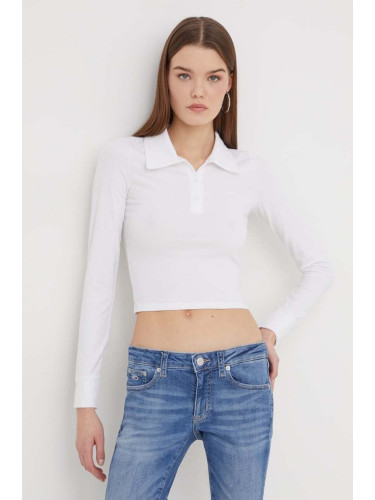Блуза с дълги ръкави Hollister Co. в бяло