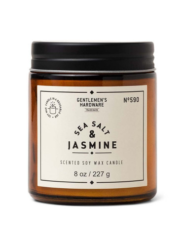 Ароматна соева свещ Gentelmen's Hardware Sea Salt & Jasmine 227 g