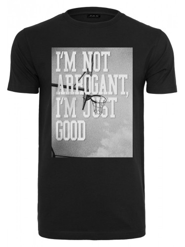 Мъжка тениска в черен цвят Mister Tee I'm Not Arrogant I'm Just Good