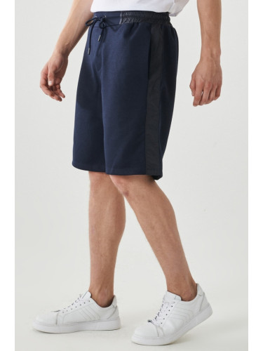 ALTINYILDIZ CLASSICS Men's Navy Blue Standard Fit Normal Fit Casual Knitted Shorts