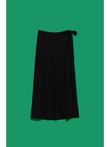 Дамска черна миди пола L-SC-4012