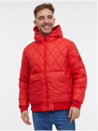 Tommy Hilfiger Men's Red Quilted Jacket - Men's