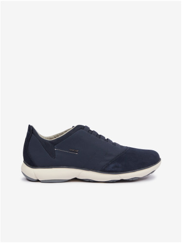 Dark Blue Men's Suede Sneakers Geox Nebula - Mens