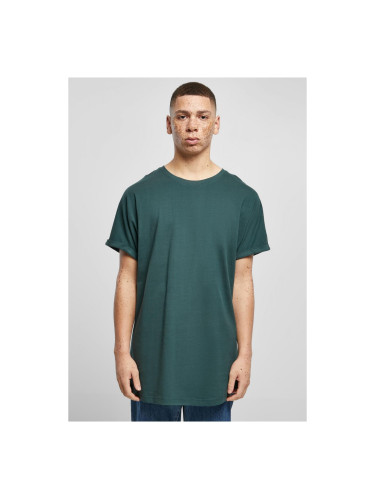 Men's Long Shaped Turnup T-Shirt - Green
