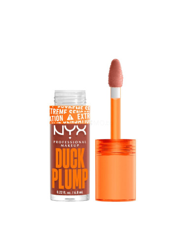 NYX Professional Makeup Duck Plump Блясък за устни за жени 6,8 ml Нюанс 05 Brown Applause