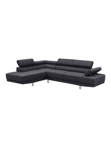 Ляв ъглов диван - черен цвят