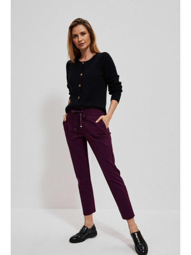 Trousers with a pleat