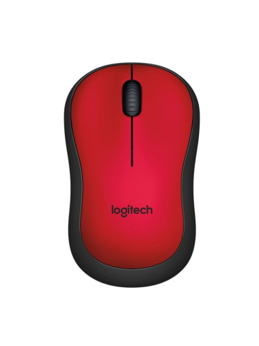 Мишка Logitech M220 Silent, оптична (1000dpi), безжична, червена
