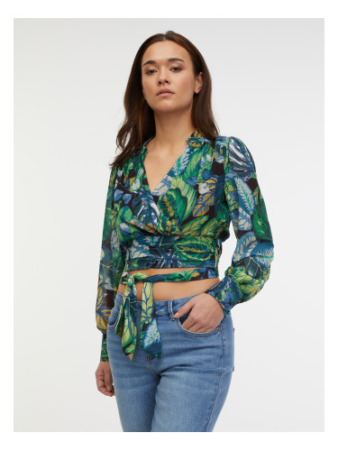 Orsay Green Women's Patterned Blouse - Women's