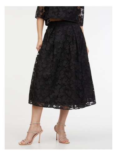 Orsay Black Women's Lace Midi Skirt - Women's