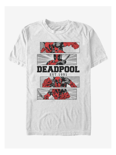 ZOOT.Fan Marvel Deadpool 4 Panel 2 Tone T-shirt Byal