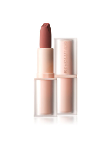 Makeup Revolution Lip Allure Soft Satin Lipstick Кремообразно червило със сатенено покритие цвят Brunch Pink Nude 3,2 гр.