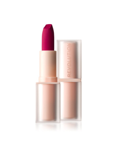 Revolution Lip Allure Soft Satin Lipstick Кремообразно червило със сатенено покритие цвят Material Girl Wine 3.2 гр.