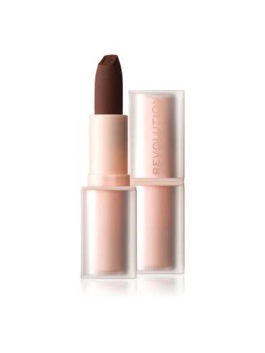 Makeup Revolution Lip Allure Soft Satin Lipstick Кремообразно червило със сатенено покритие цвят Stiletto Brown 3,2 гр.