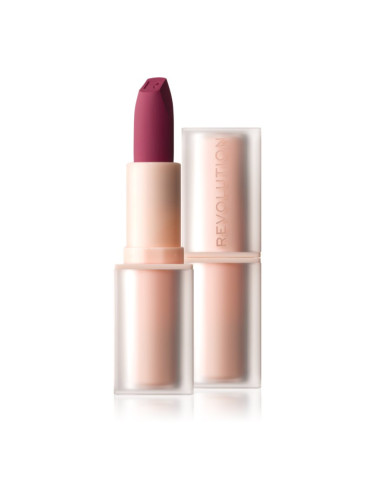 Makeup Revolution Lip Allure Soft Satin Lipstick Кремообразно червило със сатенено покритие цвят Berry Boss 3,2 гр.