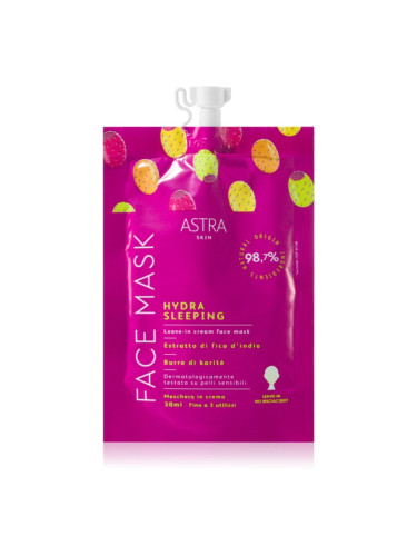 Astra Make-up Skin нощна маска за лице за подхранване и хидратация 30 мл.
