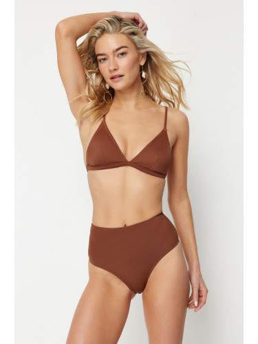 Trendyol Brown High Waist Regular Mix& Match Bikini Bottom