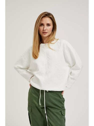 Marisse Women's Sweatshirt L-Bl-4305 Off White