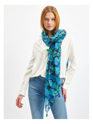 Blue women's floral scarf ORSAY