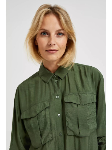 Marisse Women's Shirt L-Ko-4308 Khaki