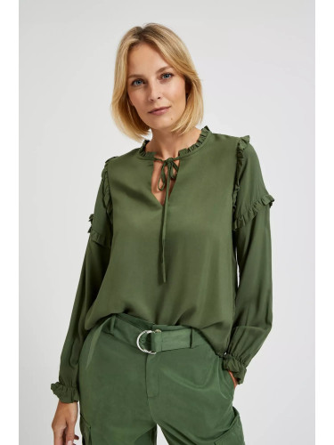 Marisse Women's Shirt L-Ko-4309 Khaki